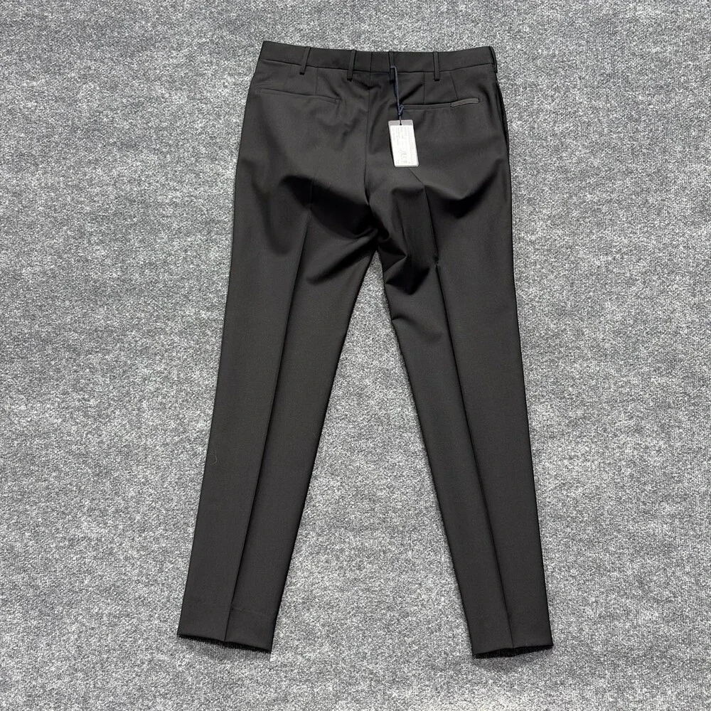 Prada Dress Pants Mens 32x32 EU 48 Black Tela Mohair Wool Slim Fit Italy